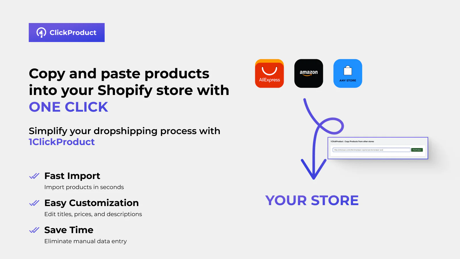 How to Import Products from AliExpress to Your Shopify Store with One Click Using 1ClickProduct